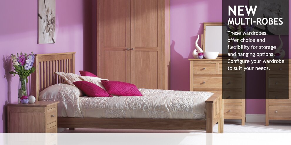 Corndell Nimbus oak bedroom furniture