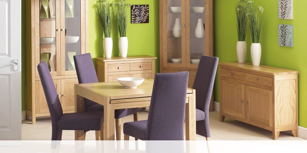 Corndell Nimbus Compact oak living and dining room furniture