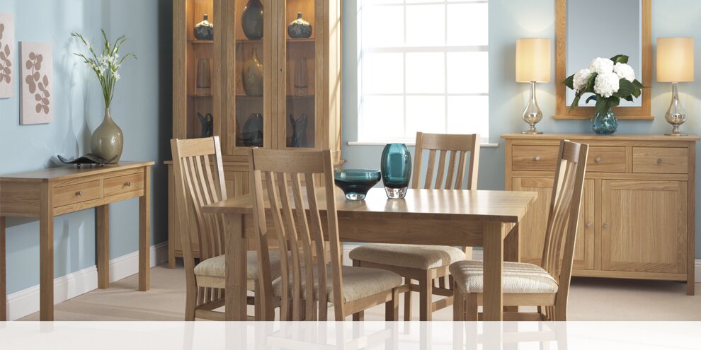 Corndell Nimbus oak dining room furniture
