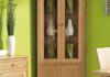 Corndell Nimbus Compact Oak Corner Display Cabinet in Satin finish