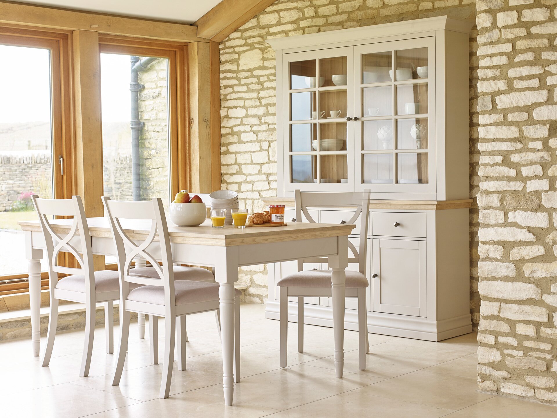 Corndell Annecy Painted dining room furniture in Cotton finish