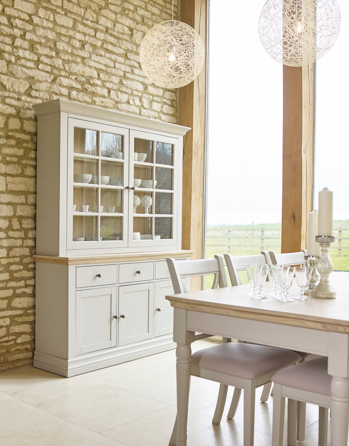 Corndell Annecy Painted dining room furniture in Cotton finish