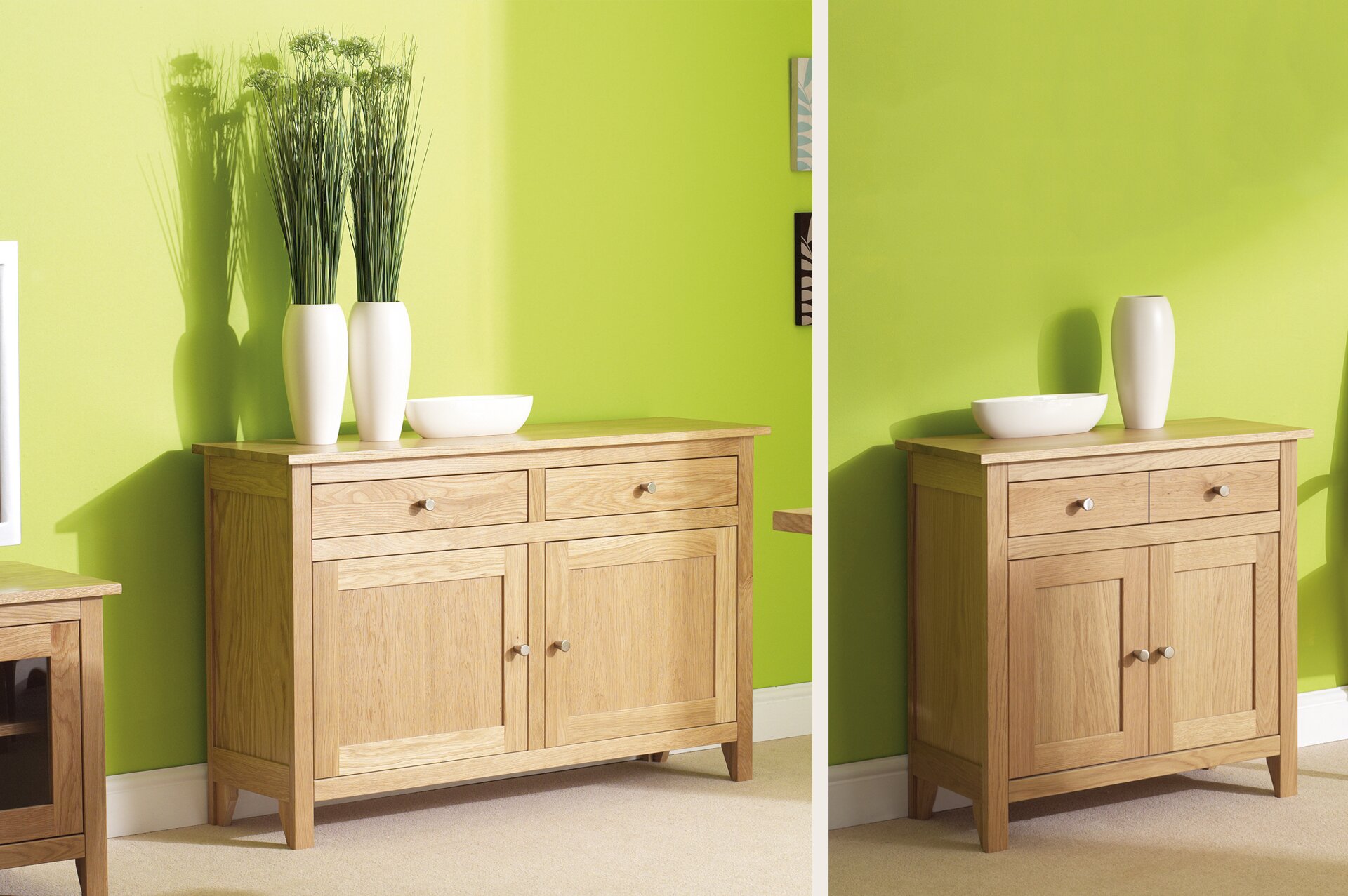 Corndell Nimbus Compact Oak Sideboards in Satin finish