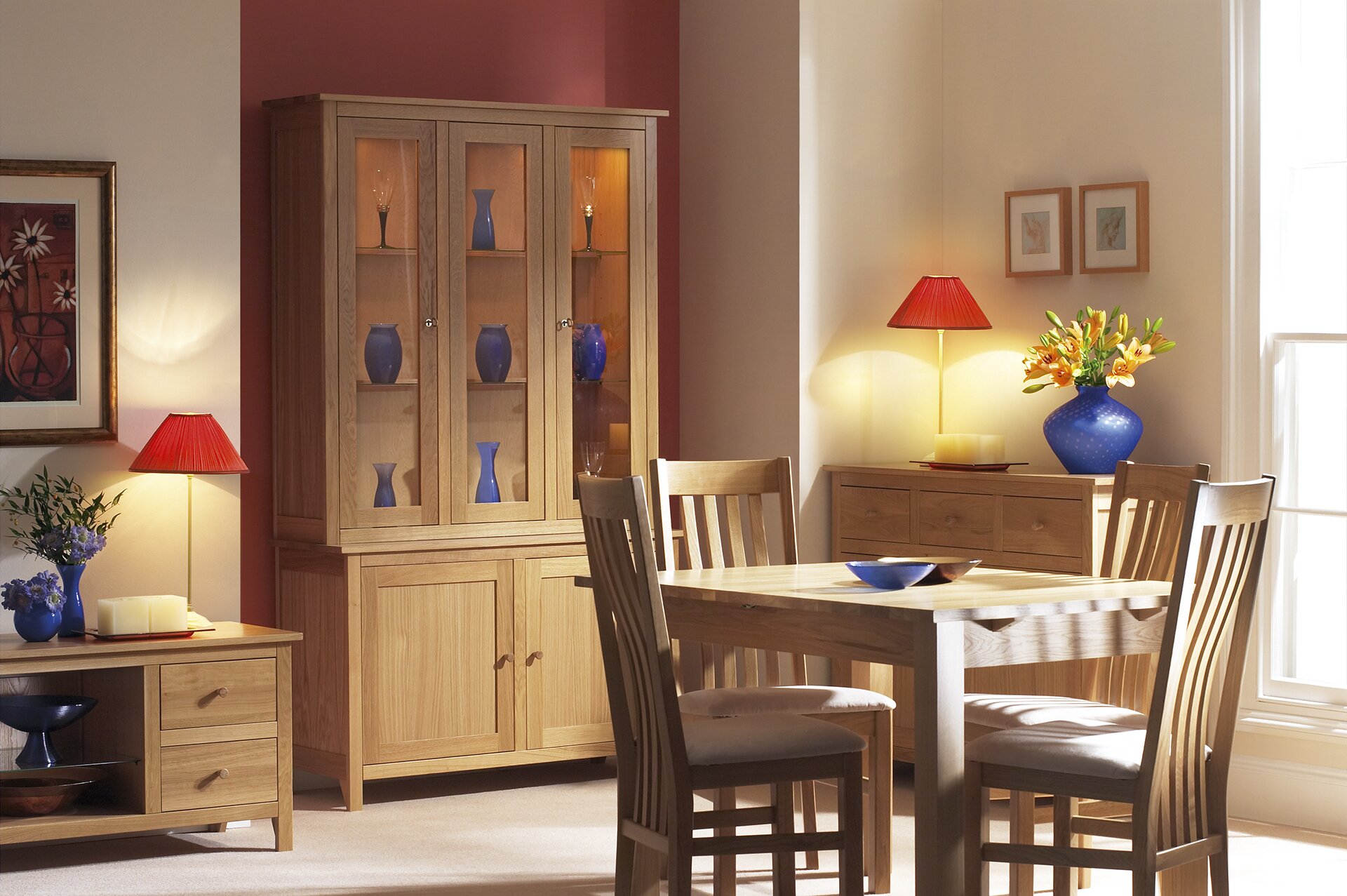 Corndell Nimbus Oak dining room furniture in Satin finish