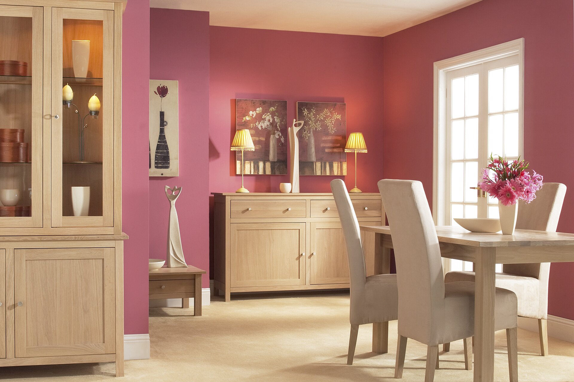 Corndell Nimbus Oak dining room furniture in Mist finish